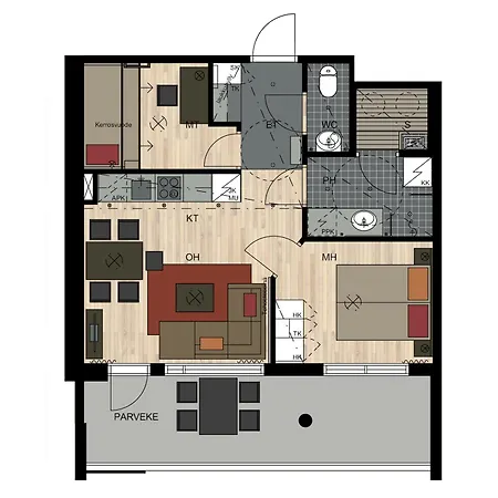 Apartament Holiday Apartment Ruka Ski Chalet 2202 - 2 Skipass-Hissilippua Sis Hintaan - Talvi 26-27 Ruka